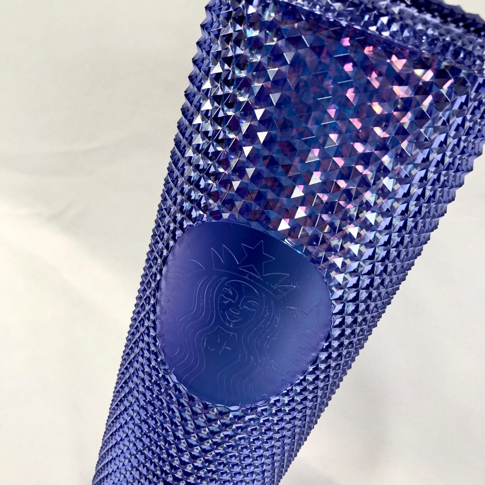 Disney 50th Anniversary Starbucks Blue Purple Studded Tumbler Mug - NEW - Picture 4 of 4